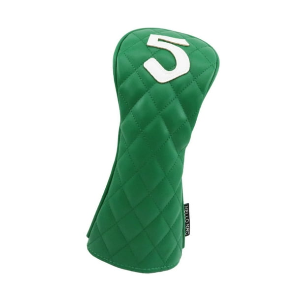 Funda de madera para palos de golf, portátil, antiarañazos, impermeable, de cuello largo. Verde