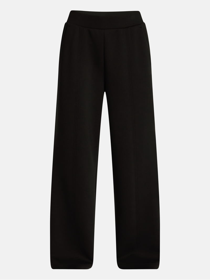 Avia ScubaKnit Wide Leg Pants, Black, XL, 78% Recycled Polyester