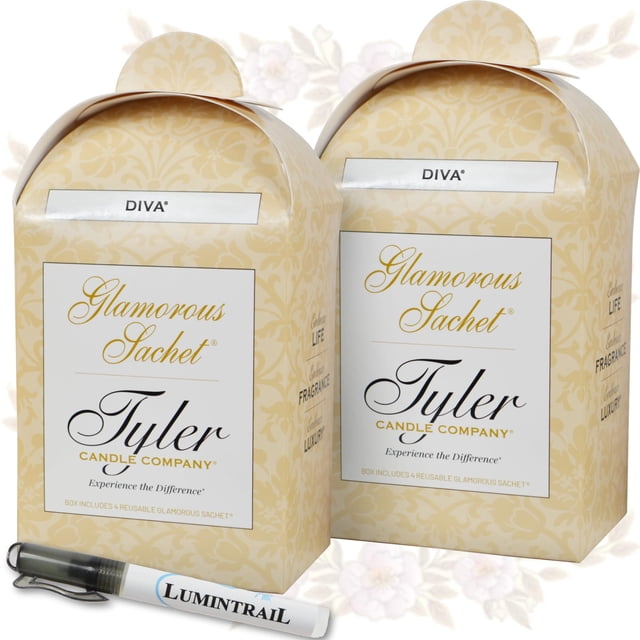 Bolsitas para secadora Tyler Candle Diva 8 Glamorous, reutilizables, paquete de 2