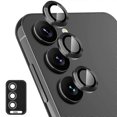 thumbnail image 1 of For Samsung Galaxy S25 ENKAY Hat-Prince Camera Lens Protector Metal Ring Lens Film - Black, 1 of 5