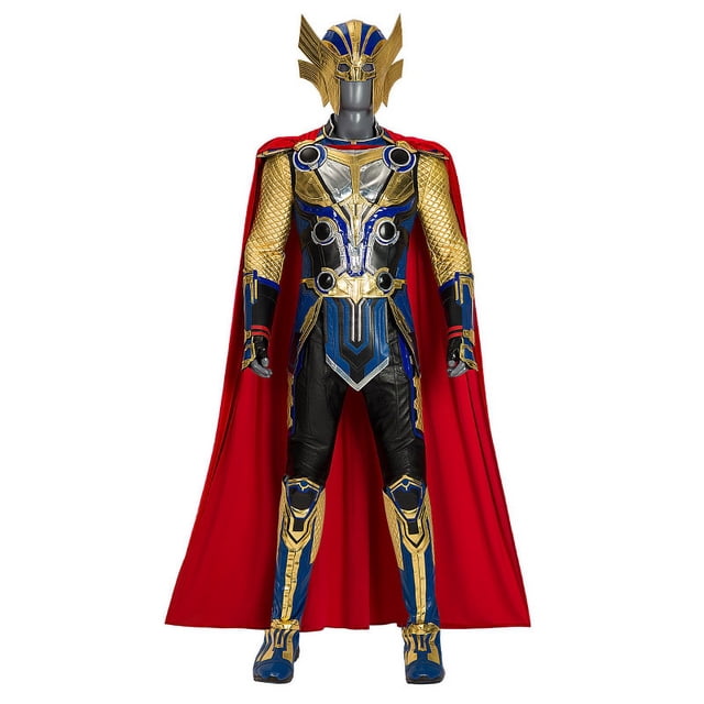 Disfraz de superhéroe Thor Love and Thunder para hombre adulto, traje completo de armadura con capa, juego de rol para Halloween y Carnaval