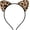 Brown, variant on Glitter Leopard Ears Headband for Women, Halloween Leopard Costume Hair Accessories for Adult