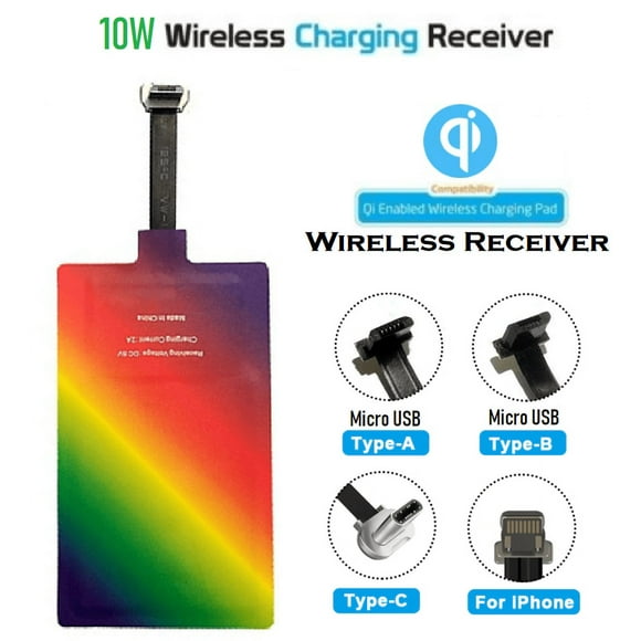 Black Friday deal 5W/10W Qi Wireless Charger Receiver Import Chip Coil For iOS Apple Lightning iPhone 5 6 7 Android Micro USB XiaoMi Nokia Sony HTC LG Google Ty