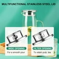 thumbnail image 3 of Wzw Glass Pitcher with Lid and Spout 50oz/ 1.5L Hot/Cold Water Pitcher Iced Tea Pitcher for the Shelf of Fridge Easy to Clean, 3 of 7
