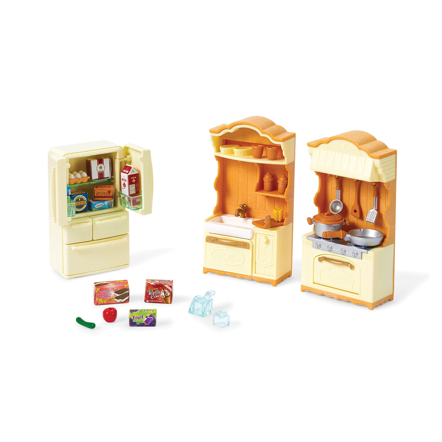 Calico Critters Furniture Microwave Oven & Cabinet NEW Epoch