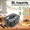 thumbnail image 2 of Portable 2L Electric Lunch Box Car & Office Food Heater in Moss Green/Gray, 2 of 5