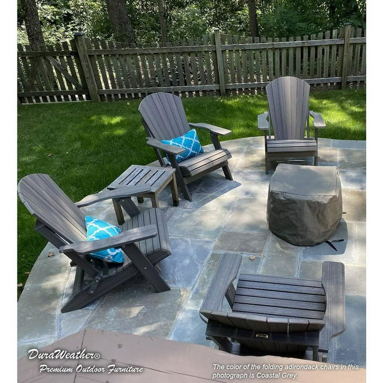DuraWeather Poly Classic King Size Folding Adirondack Chair
