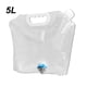 thumbnail image 2 of Bolsa de agua portátil de plástico con pico Contenedor plegable Emergencia Senderismo Camping Hogares Viajes Accesorios vacíos Blanco, 5L Advancent OD002135-02, 2 of 7