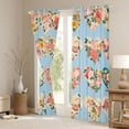 thumbnail image 3 of Feelyou Retro Rustic Flower Black Out Curtains, Romantic Cartoon Love Heart Curtains Pack of 2 (42x63 Each), Teens Kids Boys Girls Bedroom Curtains, Black Out Curtains Decor, 3 of 6