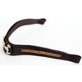thumbnail image 4 of Horse English Padded Leather Dressage Bridle Browband w/ Snaffle Charm 803432CKF, 4 of 5
