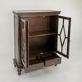thumbnail image 2 of Wayborn Brown Birchwood 32″X14″X42″ Vista Grove Cabinet with Glass Doors Assembly Not Required, 2 of 6