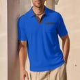 thumbnail image 4 of VgaVtl Big and Tall Polo Style Shirts for Men Short Sleeve Summer Collared Waffle Mens T Shirts Color Block Going Out, 4 of 5