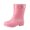 Pink, variant on Women's Orthopedic Rain Boots, PVC Mid Calf Fleece Lined Rubber Boots, Warm Outdoor Gardening Walking Shoes Pink