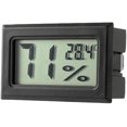thumbnail image 1 of HUGFEGWE Black Mini Compact Digital Hygrometer,Mini Thermometer Hygrometer,Indoor Humidity Meter,Temperature and Monitor for Bed Room, Pet Reptile, Plant, Greenhouse Indoor Thermometers UA824-22693, 1 of 6