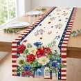 thumbnail image 6 of 4th of July Table Runner,Patriotic Flag Star Pattern Table Mat | Memorial Day Decorations - 250th Anniversary Fourth of July Kitchen Dining Table Decoration,72x13 Inch, 6 of 8
