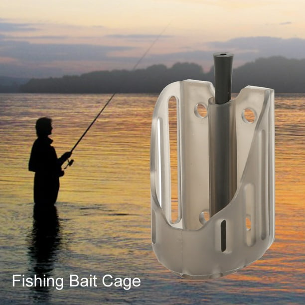 Tbest Inline Feeder Fishing Bait Cage Feeder Lure Cage Carp Coarse Fishing tt L
