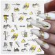 thumbnail image 2 of 3d Abstract Line Nail Art Sticker Rose Gold Graffiti Strips Geometry French For Manicure Bronzing Slider Paper Decorationwg427, 2 of 5