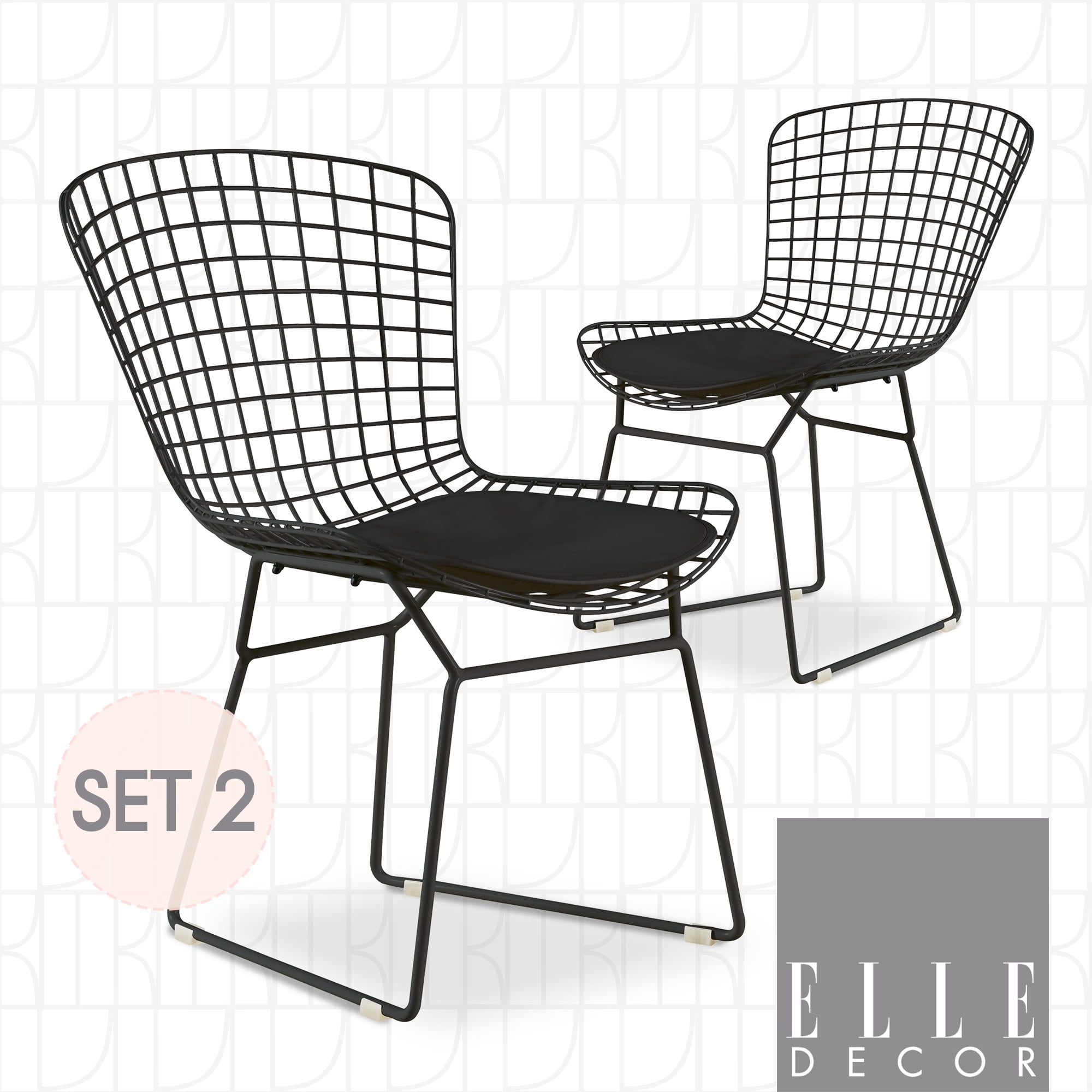 Elle Decor Holly Dining Chair Set of 2 Black