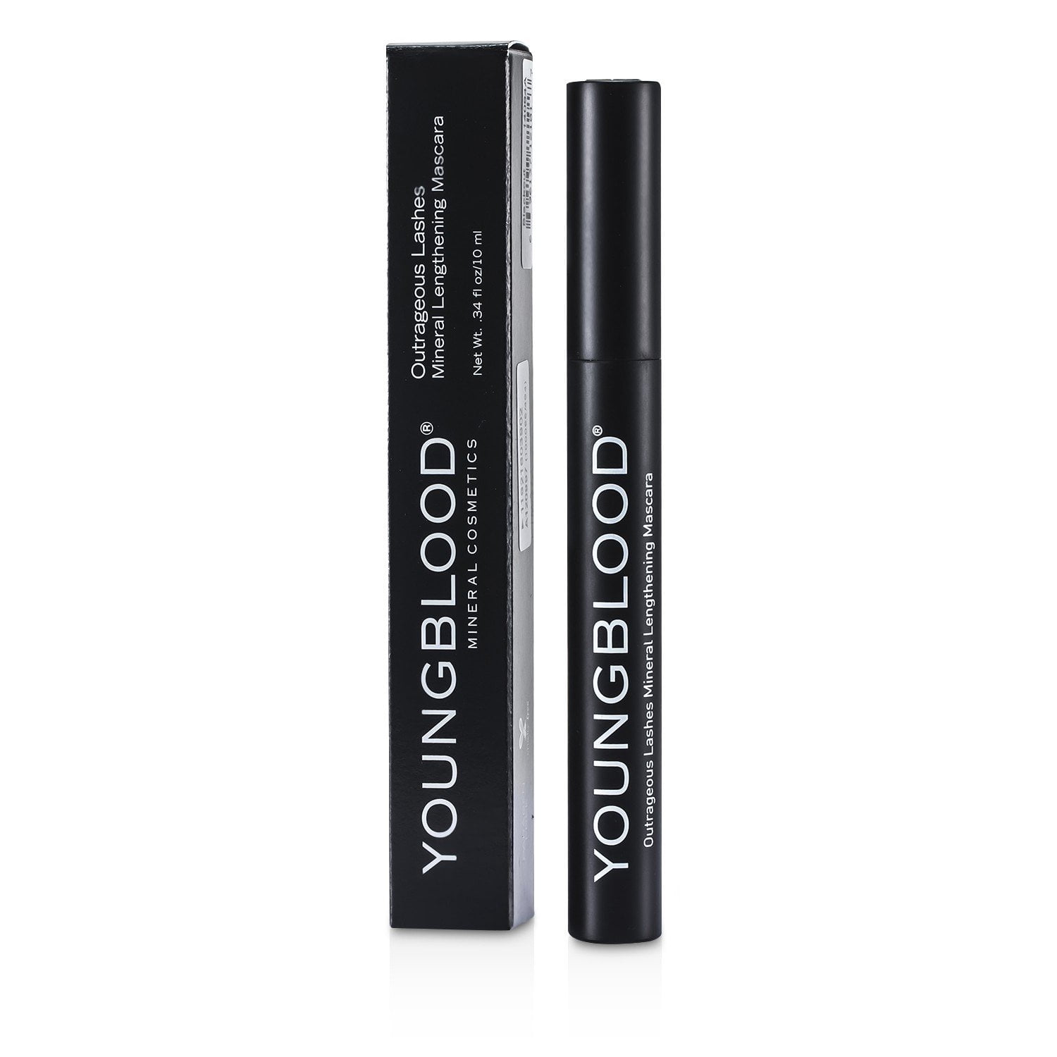 Outrageous Lashes Mineral Lengthening Mascara - Blackout by Youngblood for Women - 0.28 oz Mascara