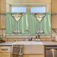 thumbnail image 2 of Yayeee Kitchen Curtains Tier Set of 2 Light Filtering 57"x36" Over Sink Window Panels, Lemon Juice, 2 of 7