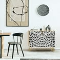 thumbnail image 2 of PixonSign Sideboard Buffet Cabinet, Kitchen Storage Cabinet with 2 Doors, Black & White Polygon Patterns, Cupboard Console Table for Dining Room - 35" L x 18" W x 29" H, 2 of 5