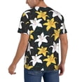 thumbnail image 2 of Lsque Lilies Flowers Pattern Mens Polo Golf Shirts Funny Graphics Shorts Sleeve Button Shirts Baseball T-shirt-XX-Large, 2 of 7