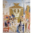 thumbnail image 2 of Florine Stettheimer 15x17 Black Ornate Wood Framed Double Matted Museum Art Print Titled - The Cathedrals of Wall Street (1939), 2 of 5