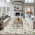 thumbnail image 3 of Herb Flower Texture Area Rugs 5x7 ft Retro Watercolor Country Farmhouse Washable Rug Non Slip Indoor Carpet Absorbent Floor Mat for Living Room Bedroom Dining Room, 3 of 9
