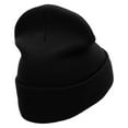 thumbnail image 3 of Fencing Insignia Embroidered 12 Inch Long Knitted Beanie - Black OSFM, 3 of 5