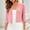 Pink, variant on Loyisod Women's Thin Shrugs 3/4 Sleeve Lightweight Print Cropped Tops Round Neck Open Front Cardigan for Dress