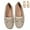 Beige, variant on Curvahouse Orthopedic Leather Shoes, Lightweight Anti-Slip Breathable Dressy Slip-On Bow-Knot Flats Loafers