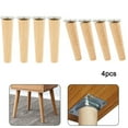 thumbnail image 3 of AFQH 4PCS Sofa Leg Furniture Leg Screw Solid Wood Leg Wooden Table Cabinet Leg, 3 of 10