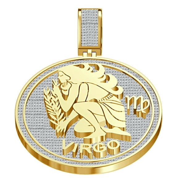 Real 2.50 Cwt. VVS1 Natural MOISSANITE Diamond Zodiac Sign Virgo Charm Pendant