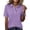 7# Purple, variant on Polo Shirts Womens Short Sleeve V Neck Business Casual Tops Golf Collared 3 Buttons Summer Work Blouse Light Blue S
