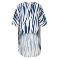 thumbnail image 4 of Blusas de gasa con cuello en V para mujer, blusas sueltas informales de verano de manga corta con alas de murciélago Fridja  zx3227, 4 of 8