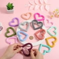 thumbnail image 3 of 16Pcs 16 Colors Silicone Heart Beading Ring Silicone Bead Rings Colorful Keychain Beadable Focal Loop with Holes Bead Connectors for Jewelry Making DIY Pen Keychains Car Charms Hanging Craft, 3 of 6