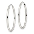 thumbnail image 3 of FJC Finejewelers 925 Sterling Silver Polished Endless Hoop Earrings 25 x 26 mm, 3 of 6