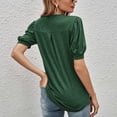 thumbnail image 1 of Female Puff Sleeve Top, V Neck Casual Fit Puff Sleeve Blouse Fashionable  For Summer, 1 of 7