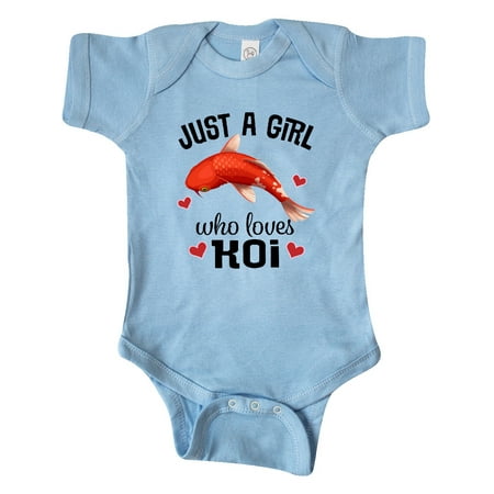 

Inktastic Just A Girl Who Loves Koi Fish Gift Baby Girl Bodysuit