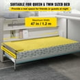 thumbnail image 4 of VEVOR Murphy - Mecanismo de resortes de pared para montaje de alta resistencia, kit de bricolaje para cama Queen Twin (horizontal), color blanco, 4 of 9