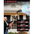 thumbnail image 5 of Cordless Leaf Blower for Milwaukee M18 Battery 31000 RPM Brushless Motor, 60° Adjustable Head, Telescopic Pole up to 36 Inches, 3-Speed, Lock-On Switch (Bare Tool）, 5 of 10