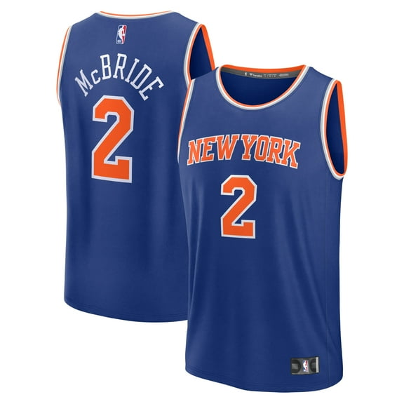 Youth Fanatics Miles McBride Blue New York Knicks Fast Break Replica Jersey - Icon Edition