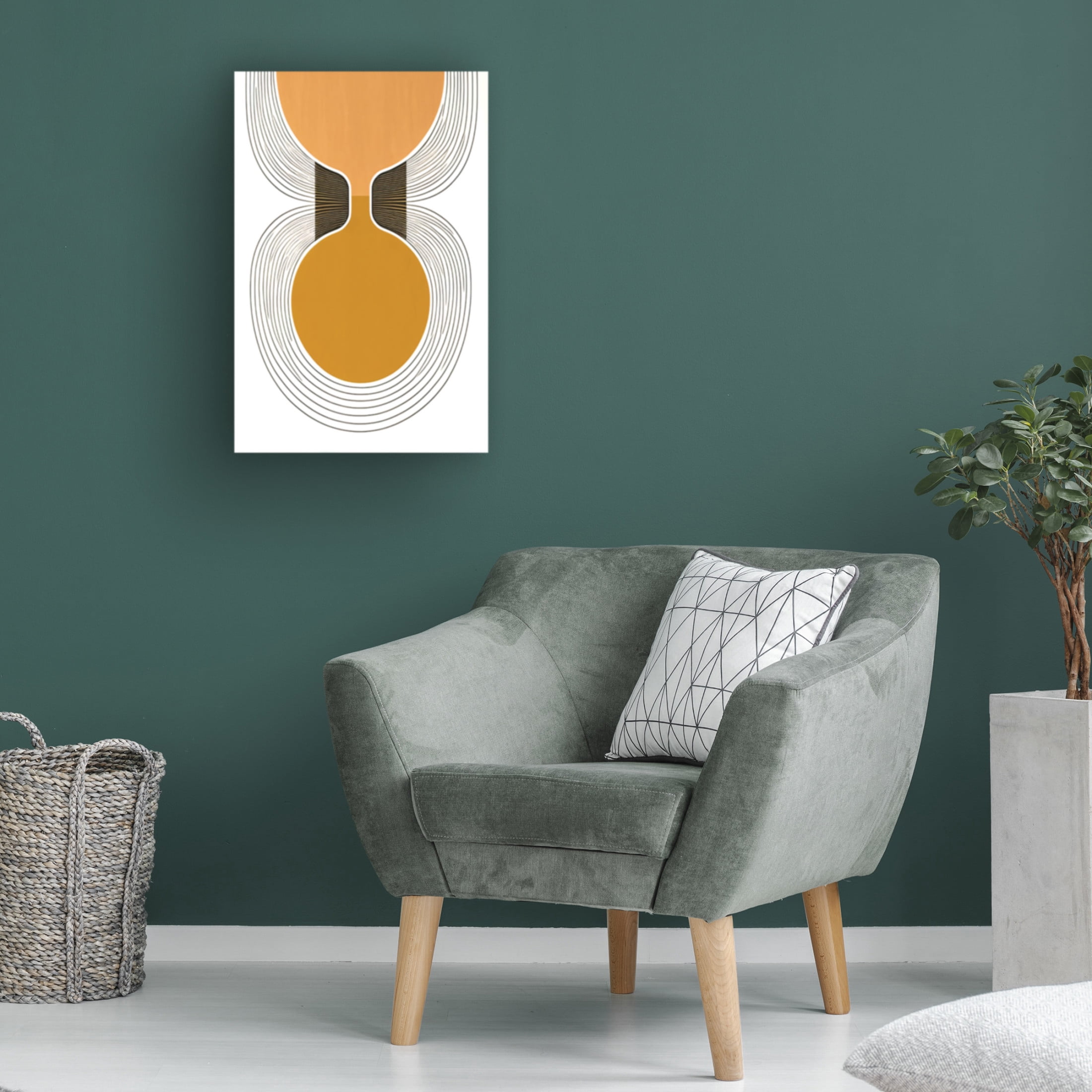 Canvas Wall Art - Ray Heere 'Mid Century Abstract Painting 33' Wall Art for Living Room, Bedroom, or Office Décor by Trademark Fine Art - 22 x 32 Inches
