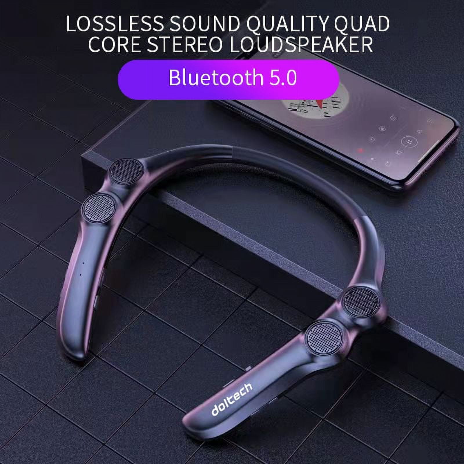 Bluetooth Compatible Speaker Hang Neck Wireless 9d Stereo Bass Portable Wearable Player 85g Weight Light 4 Speakers For Sports - Speakers