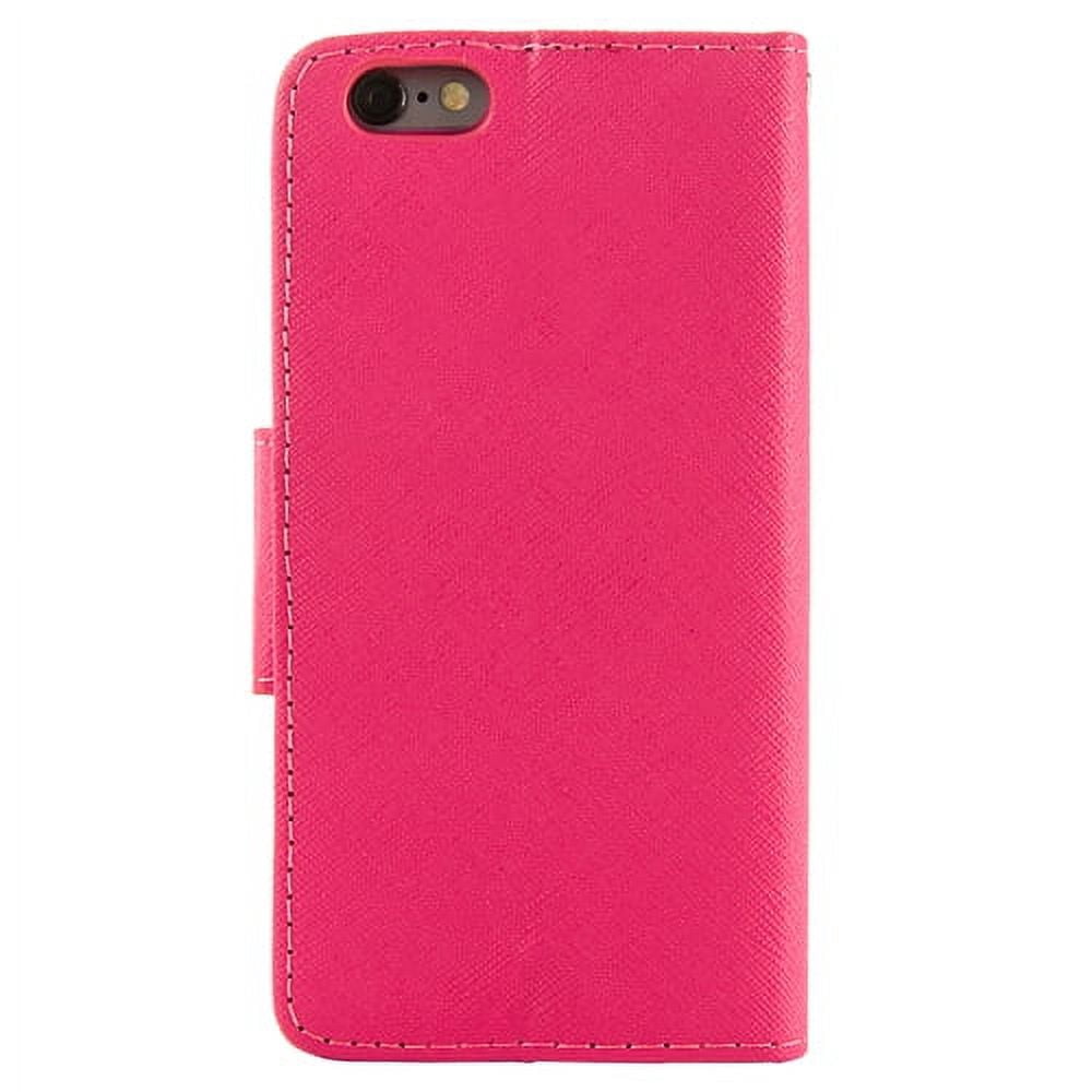 Faux Leather Folio Phone Stand Case With Magnetic Closure For iPhone 6 or 6s