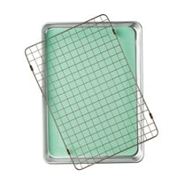 The Pioneer Woman Aluminum Sheet Pan Set with Wire Rack & Silicone Baking Mat, 3-Piece, 13"x18"