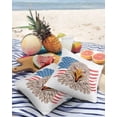 thumbnail image 3 of Pack of 2 Outdoor Pillow Covers, Rustic Vintage Wood Grain Board Brown American Flag and Eagle White Waterproof Square Throw Pillowcase Cushion Decorative Pillow Covers for Couch Patio Tent, 24x24 in, 3 of 6