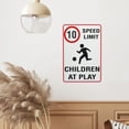 thumbnail image 6 of 10Km Speed Limit Children At Play Sign Indoor Or Outdoor Metal Aluminum Signs Metal Signs For Business Workplace Office Home Delivery Signs Road Signs Garden Signs 8x12 Inch, 6 of 7