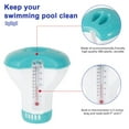 thumbnail image 2 of 5 Inch Floating Pool Spa Chlorine Tablet Dispenser Floater with 120° F Built-in Thermometer, 2 of 8