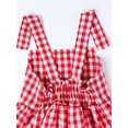 thumbnail image 5 of HILEELANG 2-7T Toddler/Little Girls Red Gingham 100% Cotton Dress Size 2T, 5 of 7